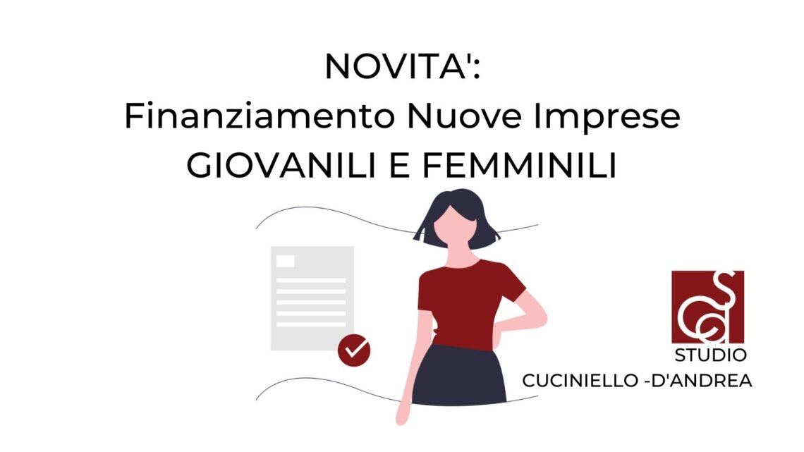 Finanziamento nuove imprese GIOVANILI E FEMMINILI